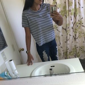 Vintage navy stripe tee